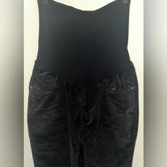 Oh baby Motherhood Maternity Women's Medium Corduroy Black Bootcut Pants - Picture 4 of 7